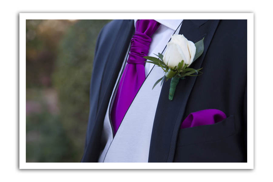 Lavallière mauve ou violette mariage